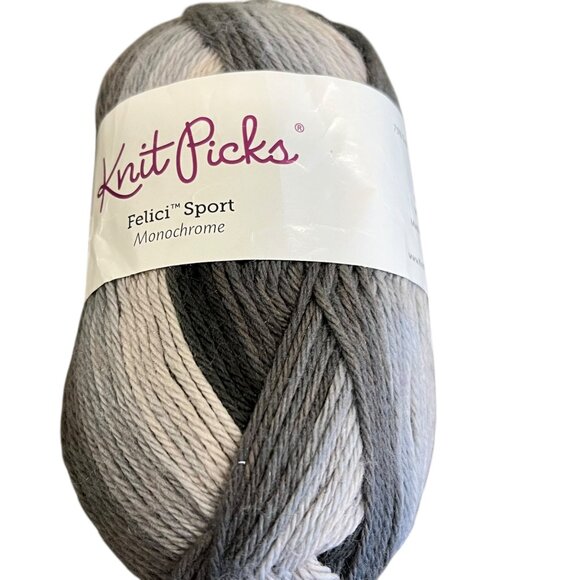 Knit Picks Yarn Assortment: CotLin Swan Shine Sport Caution Crayon White 6 Pcs - Picture 2 of 16